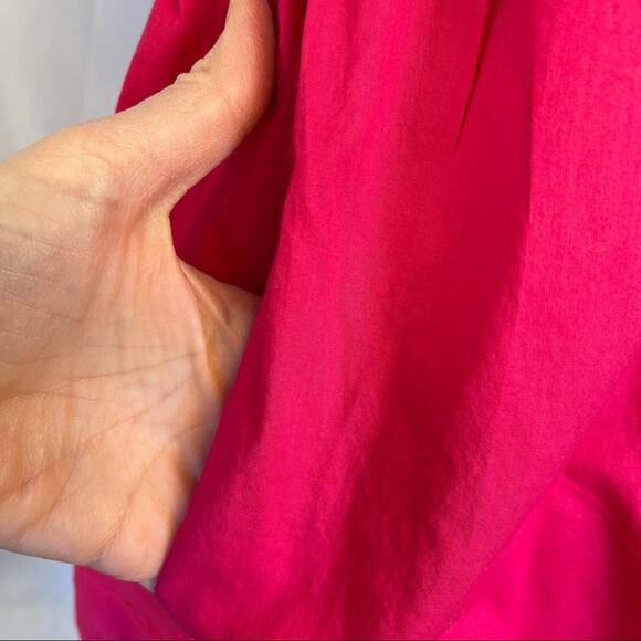 Anthropologie Maeve Fuchsia Pink Strapless 100% Cotton Dress Size 8 - Picture 8 of 13